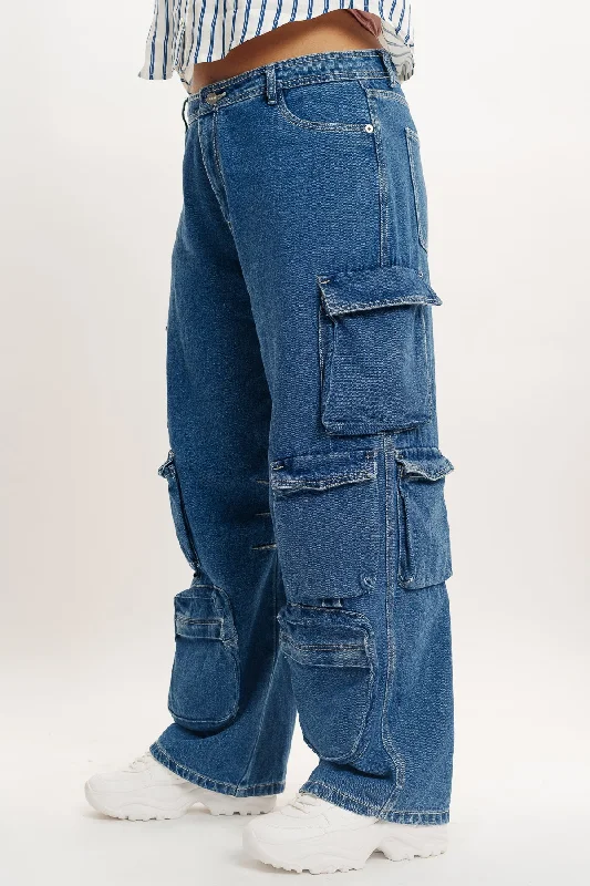 Too Indigo Denim Utility Cargo