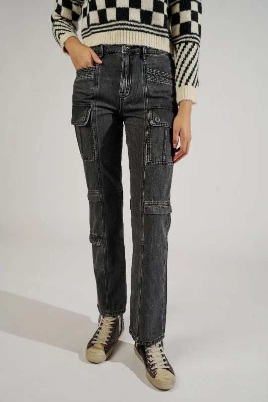 SALE - Tracey Cargo Straight Jeans