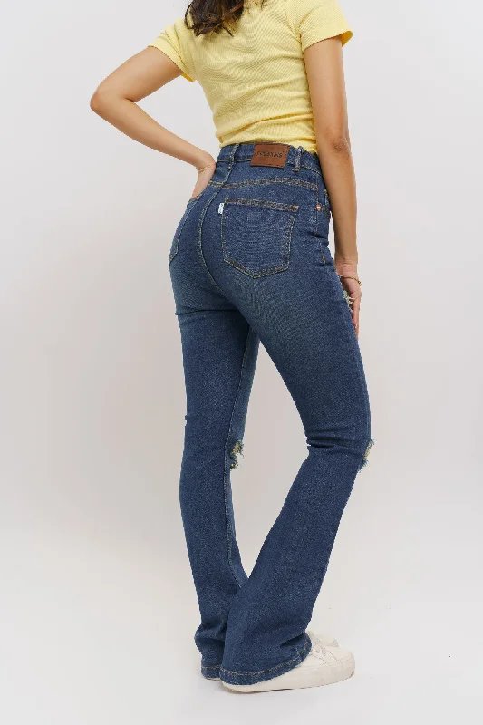 Vintage Blue Stretch Bootcut Jeans