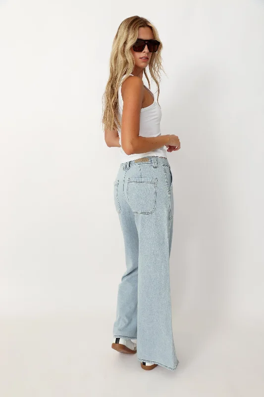 Ware High Rise Carpenter Wide Leg Slit Jeans