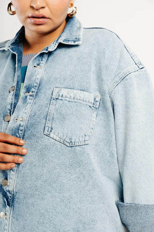 Washed Out Vintage Denim Shacket