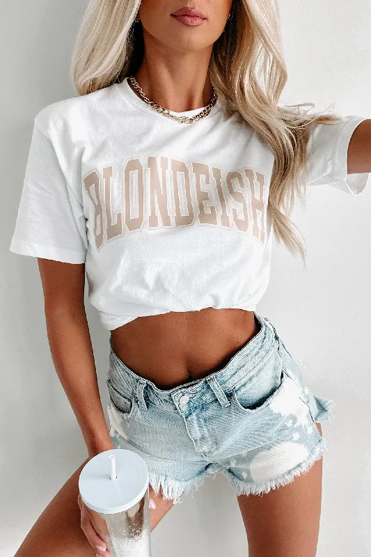 ""Blondeish"" Graphic - Multiple Shirt Options (White/Taupe) - Print On Demand