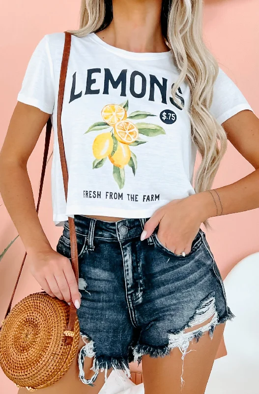 ""Lemons"" Graphic - Multiple Shirt Options (White) - Print On Demand