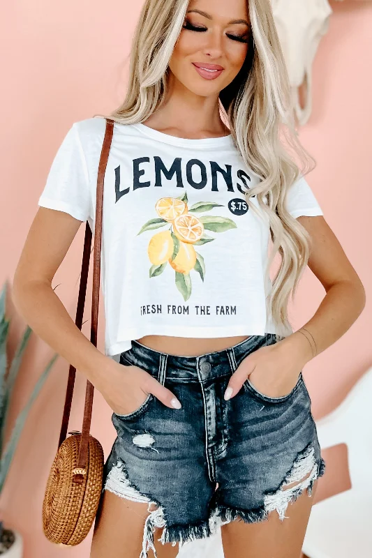 ""Lemons"" Graphic - Multiple Shirt Options (White) - Print On Demand