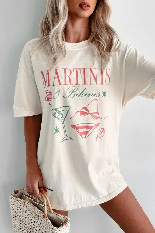 ""Martinis & Bikinis"" Graphic T-Shirt (White)