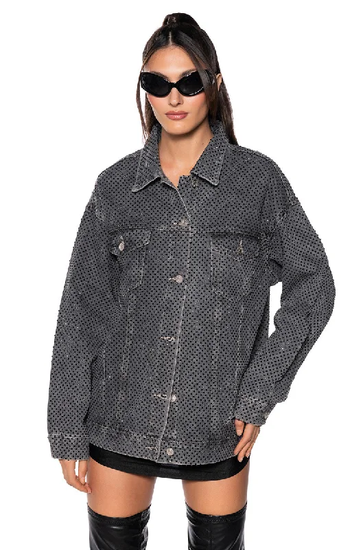 MOONLIGHT SERENADE RHINESTONE DENIM JACKET