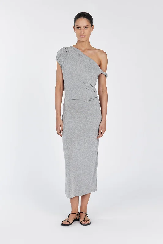 RIO SILVER MARLE DRAPED MAXI DRESS