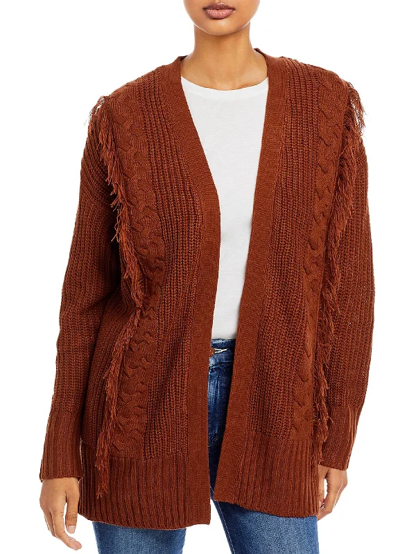 Womens Fringe Open front Cardigan Sweater