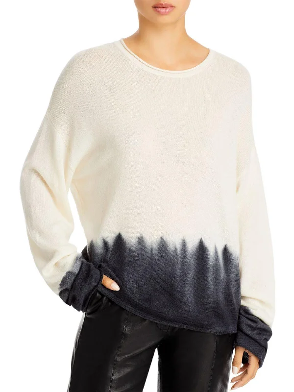 Womens Ombre Cashmere Pullover Sweater