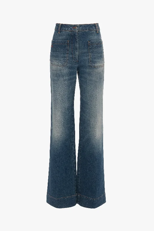 Alina High Waisted Jean In Heavy Vintage Indigo Wash