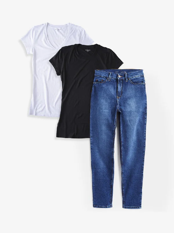 Set 02: 2 Marcy Tees + 1 pair of Jeans