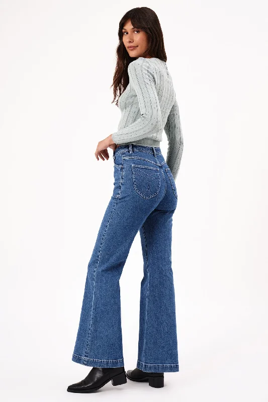 ROLLA'S Eastcoast Flare Long Jeans Dark Vintage Blue